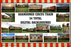 Image of Abandoned Circus Train Digital Backgrounds