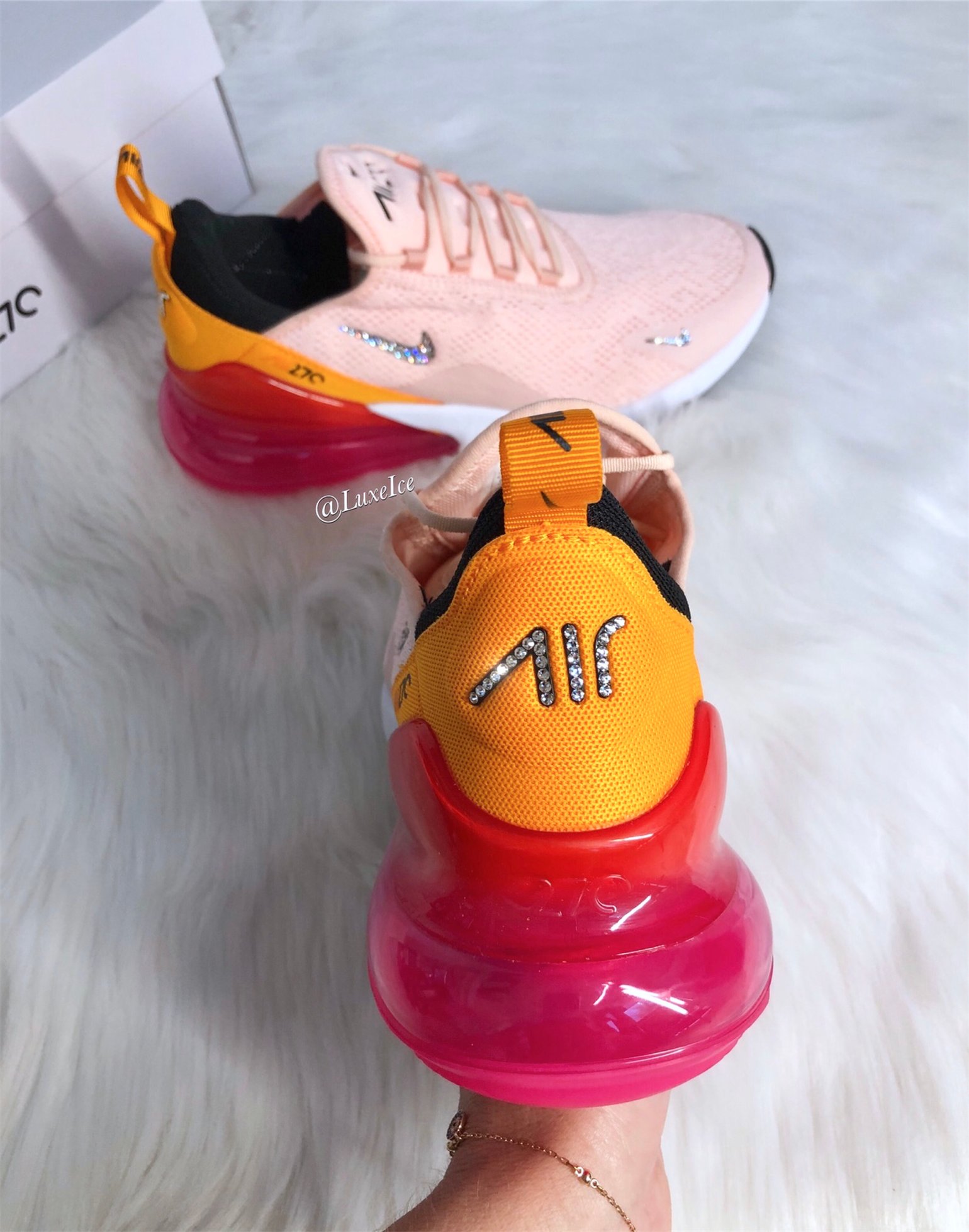 Humillar enchufe pintar Nike Air Max 270 Womens customized with Swarovski Crystals. | Luxe Ice