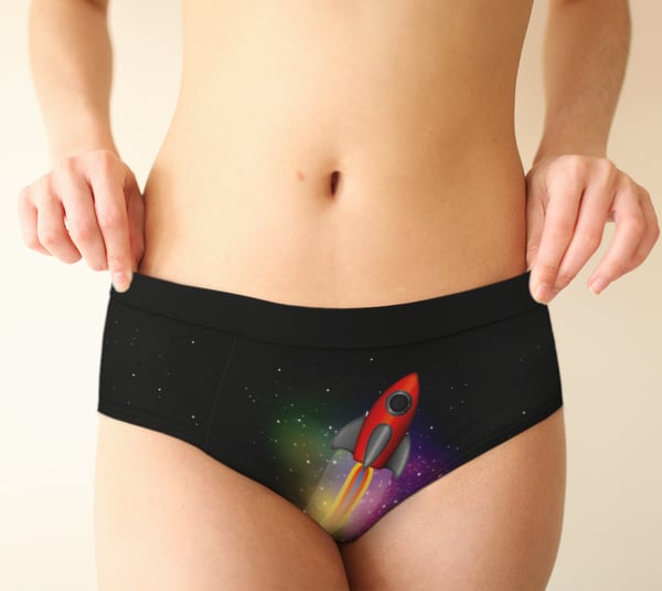 Image of Retro Rocket Cheeky Briefs