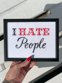 Image 1 of I HATE People (black & red) 