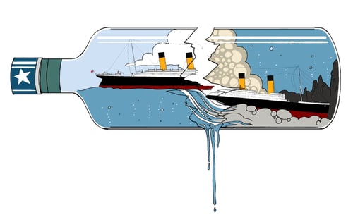 Image of Ship in a bottle V1.2 "Unsinkable"