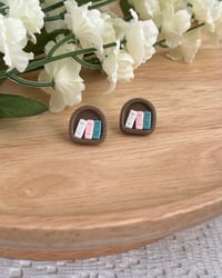 Image 1 of Bookshelf Stud Earrings