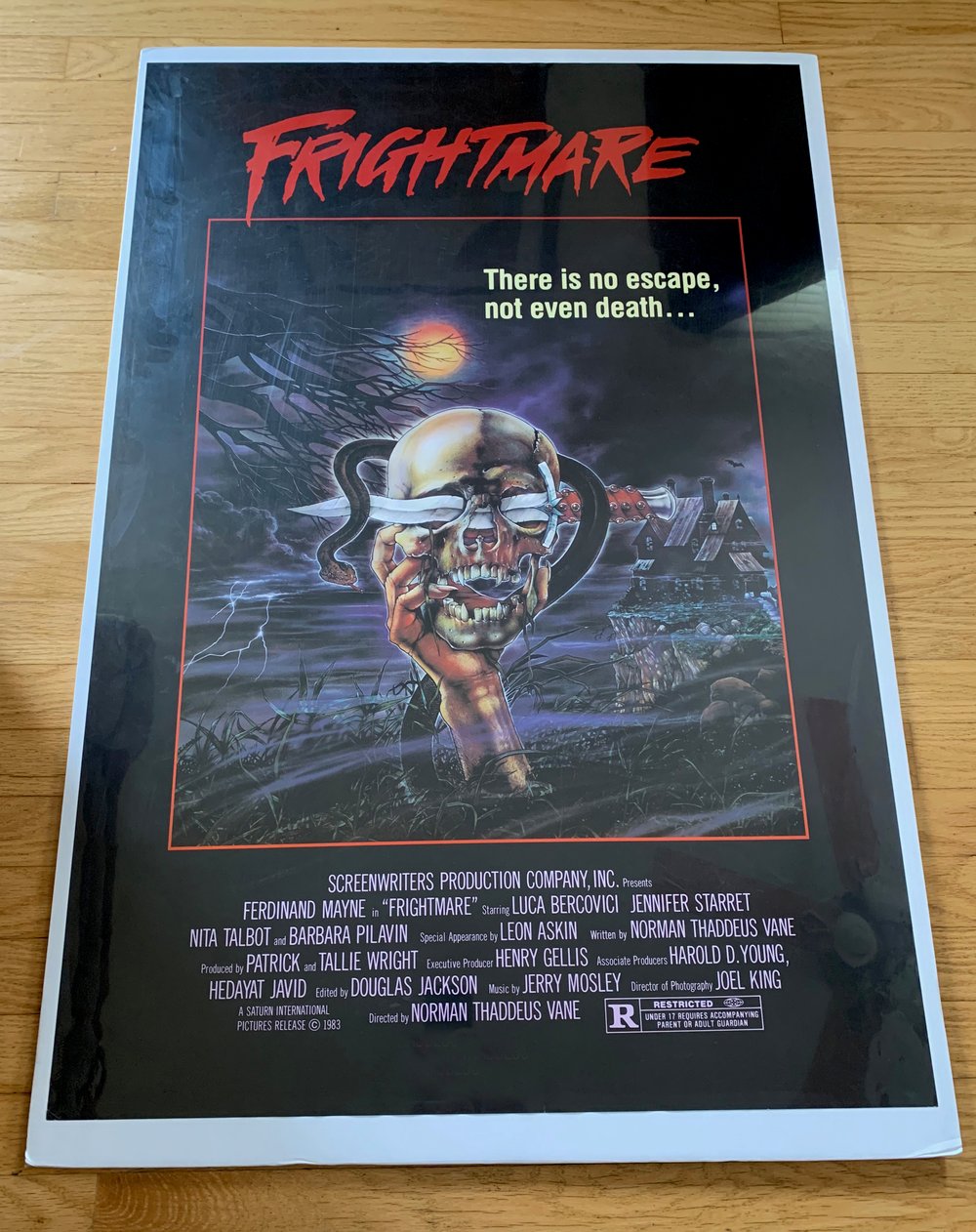 1983 FRIGHTMARE (Skull Style) Original U.S. One Sheet Movie Poster