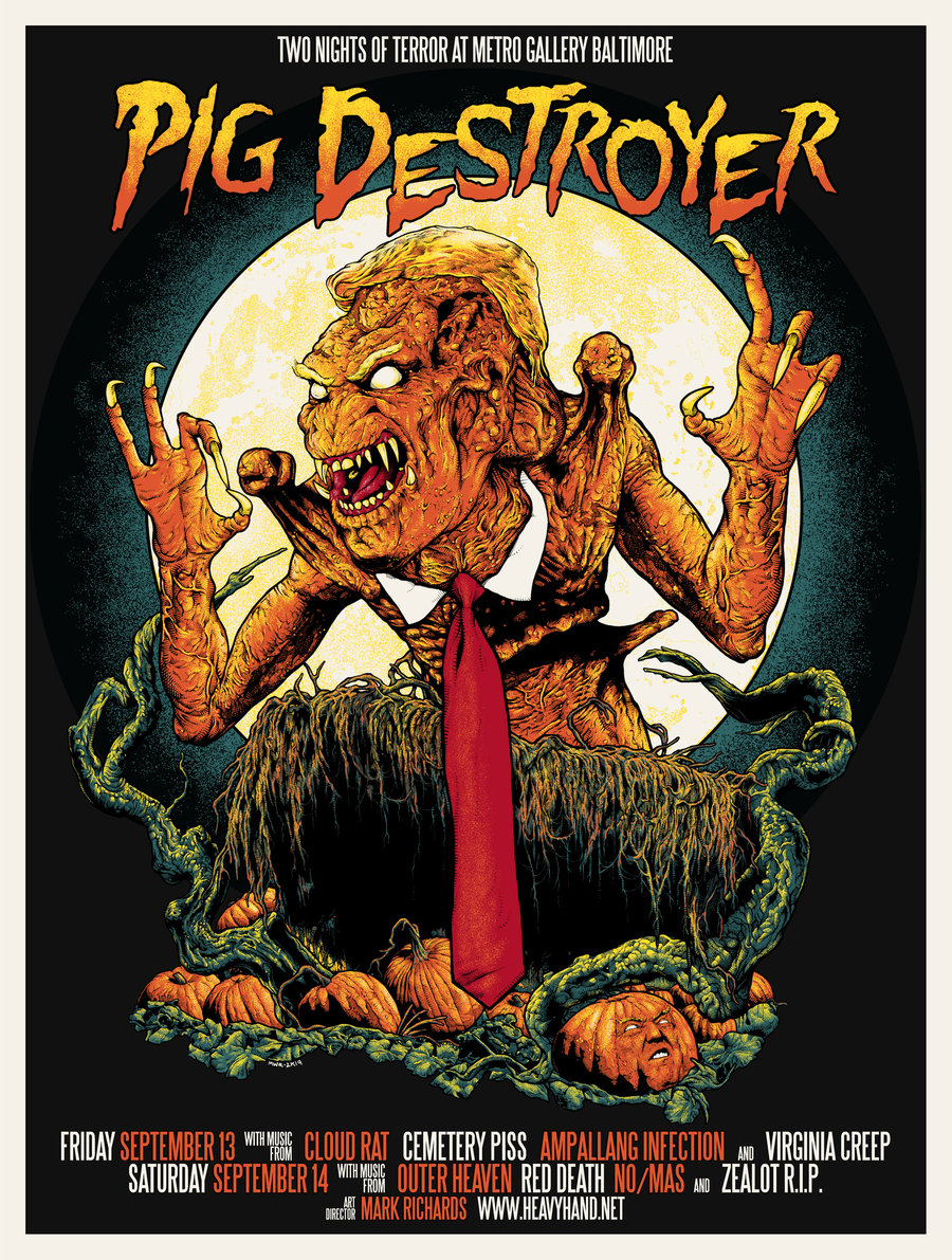 Image of Pig Destroyer "Two Nights Of Terror" Poster