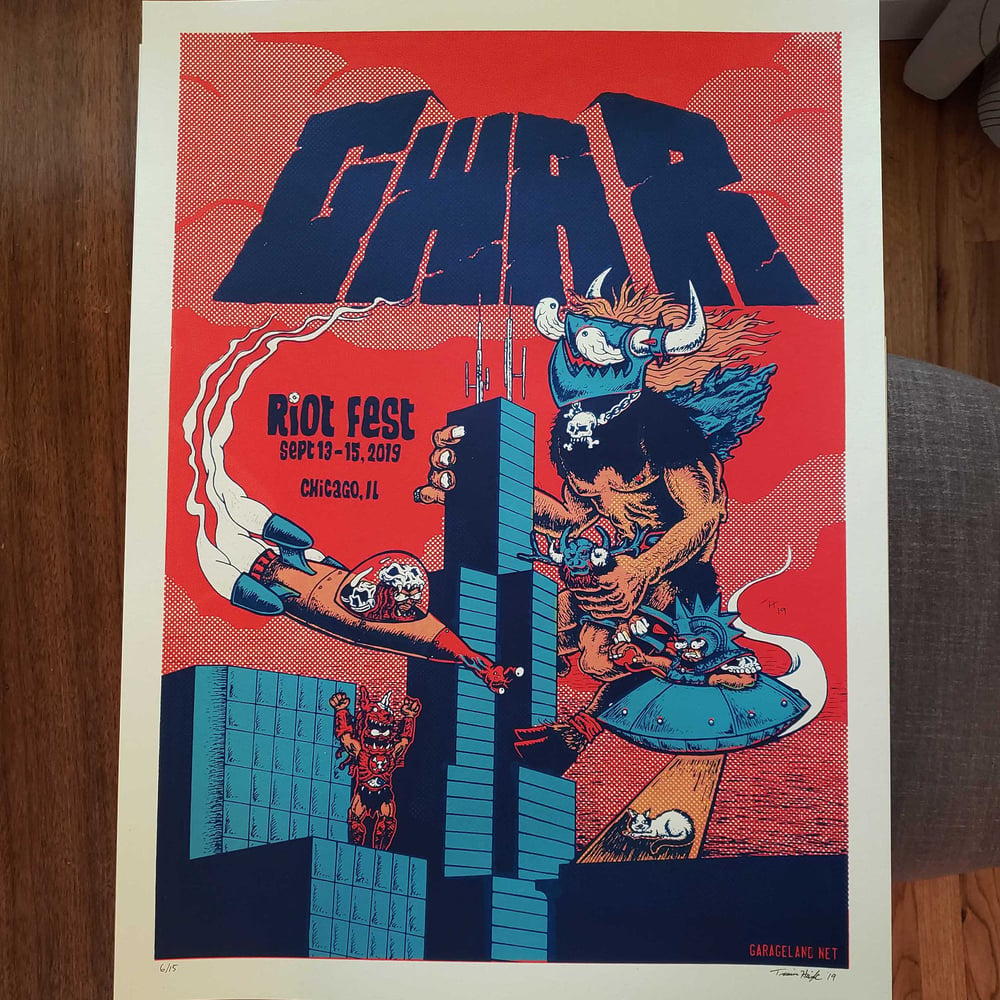 GWAR Riot Fest 2019 Signed Limited Edition Print