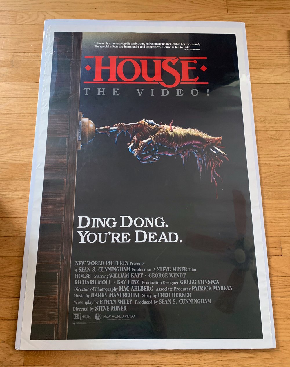 1985 HOUSE Original New World Video Promotional One Sheet Movie Poster 