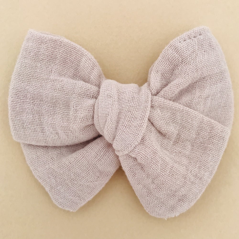 Image of Barrette double gaze de coton mastic
