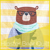 Hipster Bear Quilt Applique