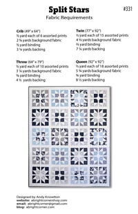 Image 2 of Split Stars Quilt Pattern - PAPER pattern