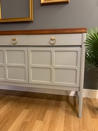 Image 3 of Farrow & balls “Pigeon” Nathan sideboard with naked top