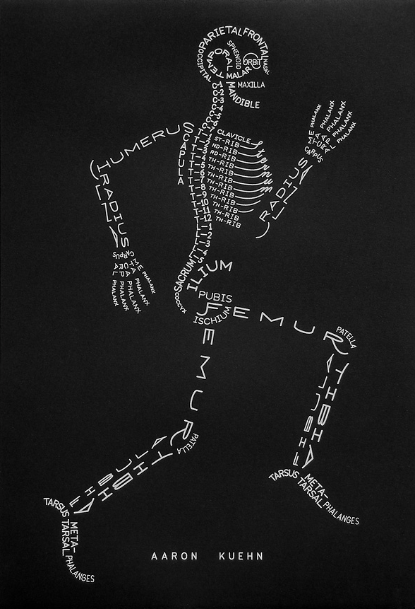 Image of Skeleton Typogram - Print