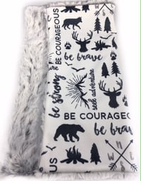 Image 2 of Be Courageous Be Brave Car Seat Blanket PRE-ORDER