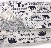 Image 1 of Be Courageous Be Brave Car Seat Blanket PRE-ORDER