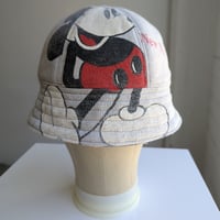 Image 1 of Reworked 6-panel Reversible Bucket Hat 70s Mickey New York L 24-25"