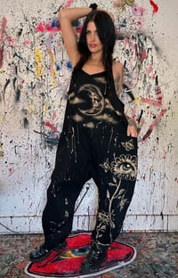 Image 3 of “NATURE STATE OF MIND” BLEACH PAINTED BAGGY ROMPER LARGE