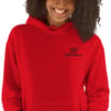 Unisex Embroidery Black Pocket logo Hoodie