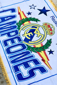 Image 7 of Vintage Real Madrid Tasseled Flag  