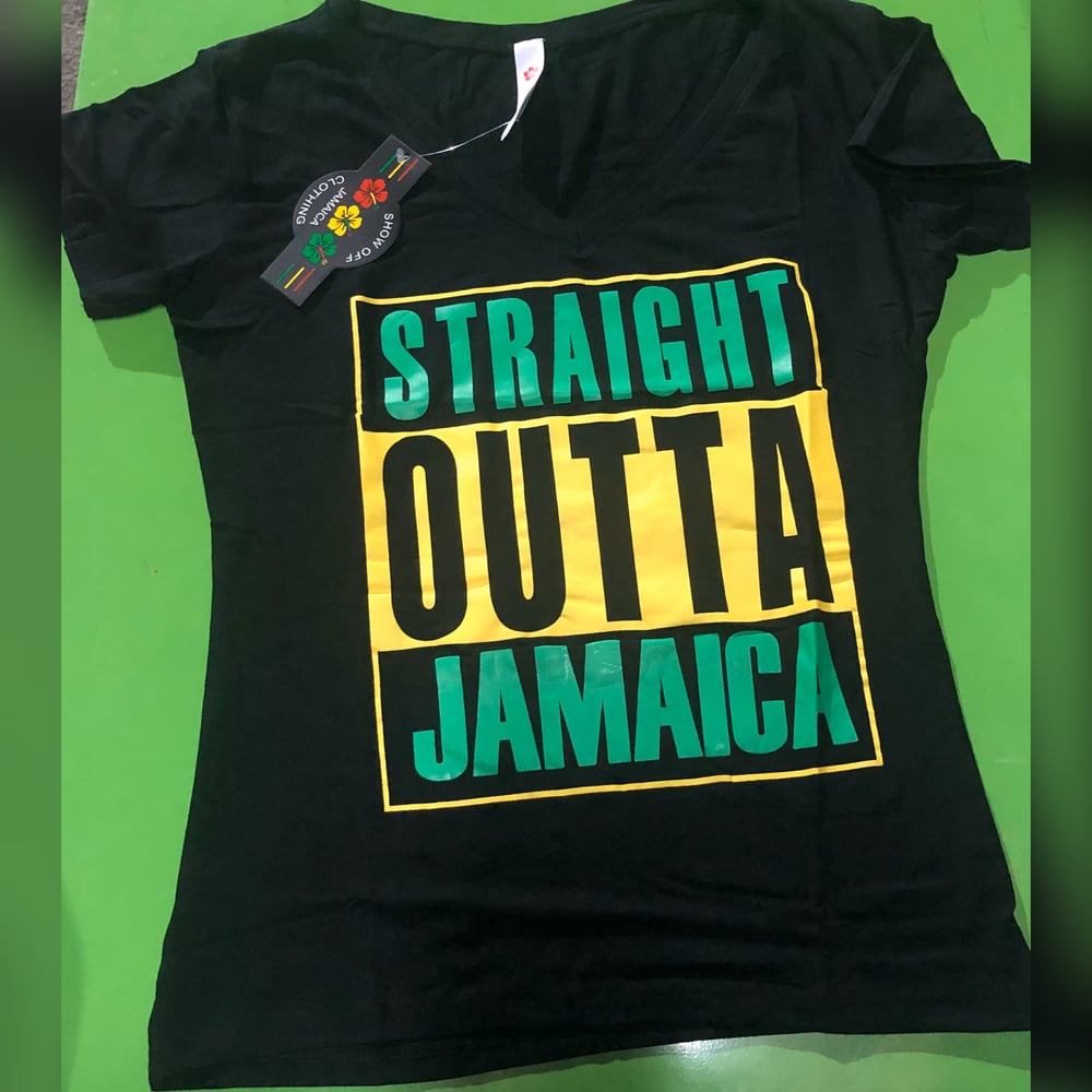 Straight outta Jamaica ladies tee