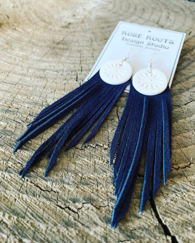 Image of Fringed Suede Dangles!