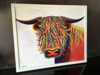 Image 2 of ‘Rainbow Highland Cow Print’