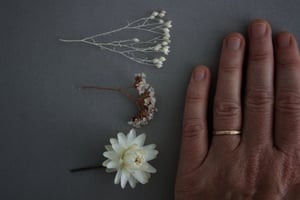 Image of 18ct rose gold 2mm horn texture ring