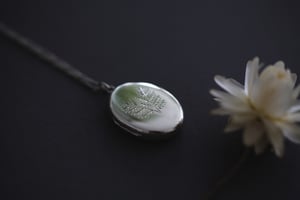 Image of Fern Leaf engraved locket