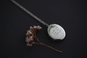 Image of 'Mighty Oaks' engraved locket