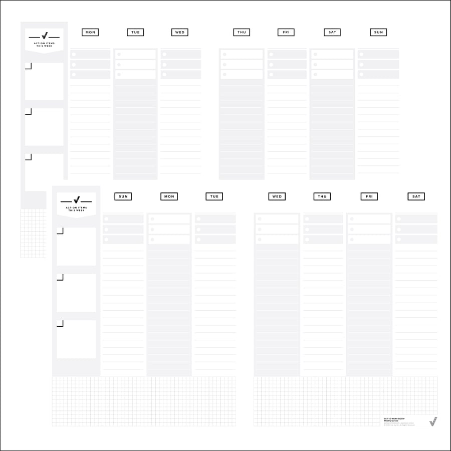 Image of PRINTABLE WEEKLY SPREAD layout