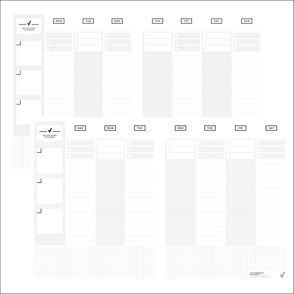 Image of PRINTABLE WEEKLY SPREAD layout