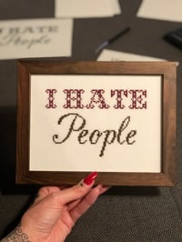 Image 2 of I HATE people (brown & red) 