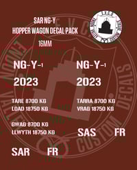 SAR NGY HOPPER WAGON DECAL PACK