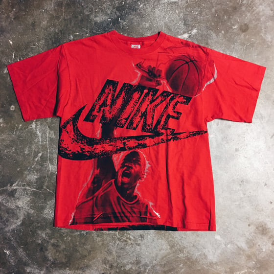 Image of Original Early 90’s Nike Air Jordan Full Print Tee (Red).