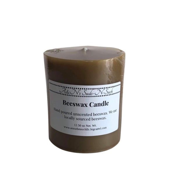 Image of 100% Pure Beeswax Pillar Candle