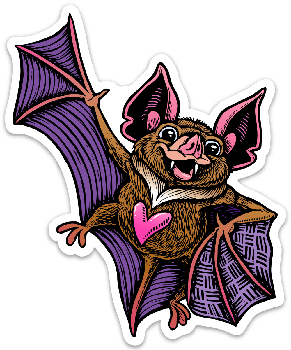 Cute Bat Sticker Noosh! Studios