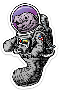 Astronaut Manatee Sticker
