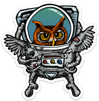 Owlstronaut Sticker