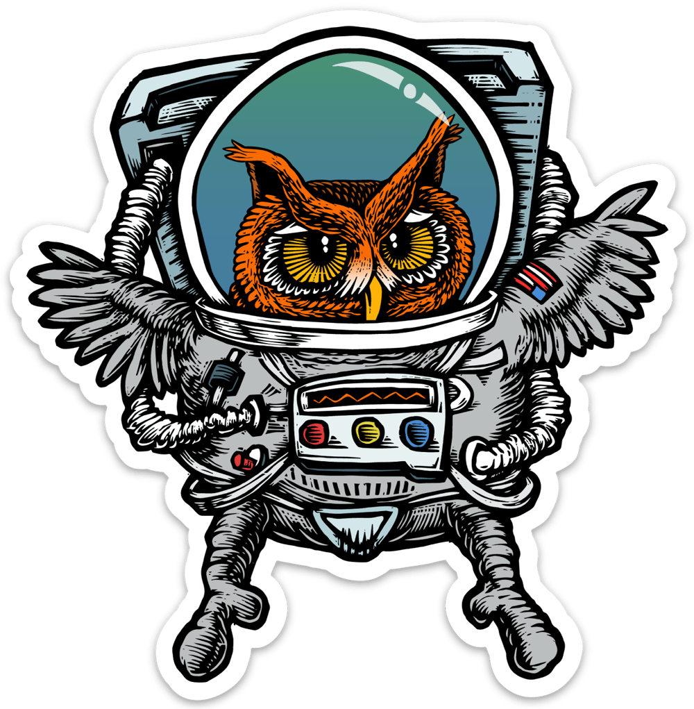 Owlstronaut Sticker