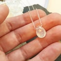 Moonstone Raindrop Necklace - Sterling Silver