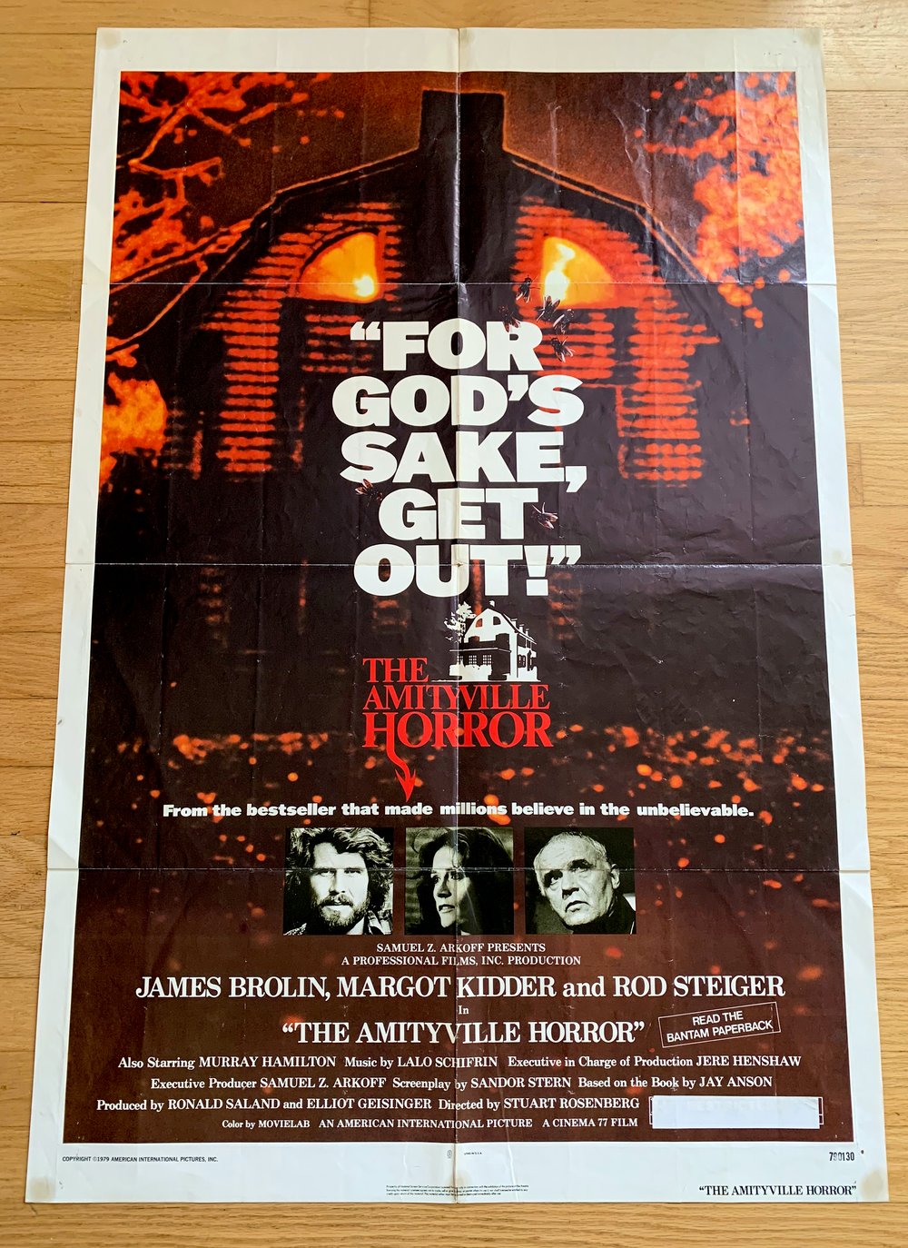 1979 THE AMITYVILLE HORROR Original U.S. One Sheet Movie Poster