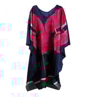 Image 2 of Silk Twill Pink Orchids Kaftan