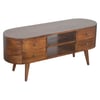 Rounded Media Unit - Chestnut