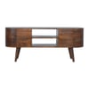 Rounded Media Unit - Chestnut