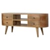 Rounded Media Unit - Natural