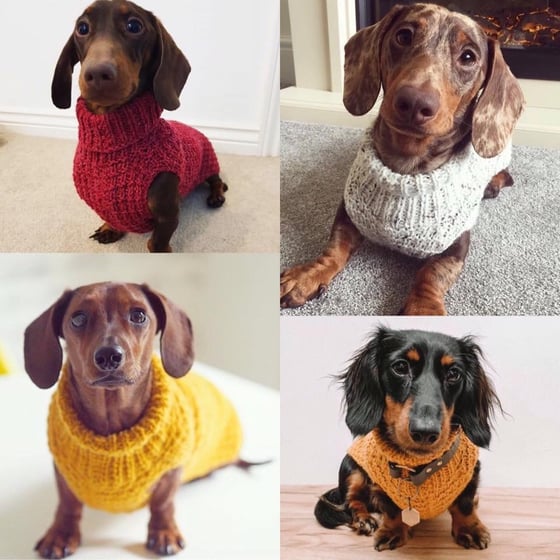 Image of Handmade Aran Dachshund Jumper