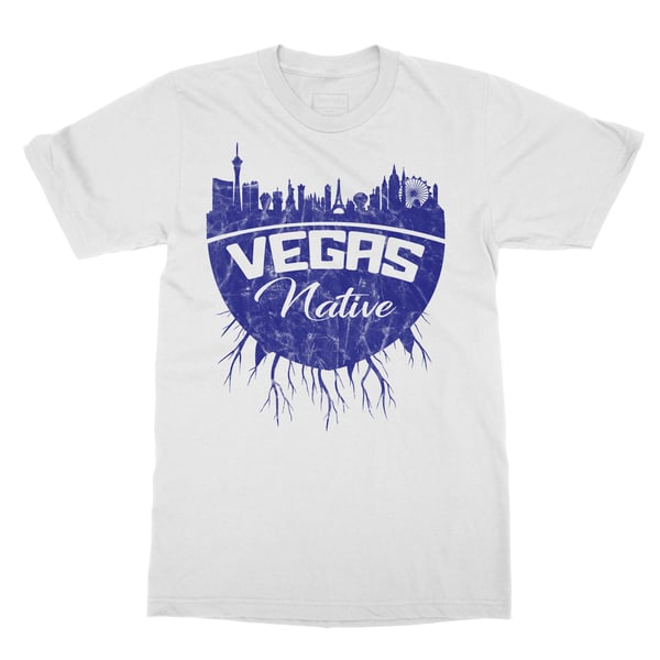 Image of Mens Vegas Native Tee (bl on wht)