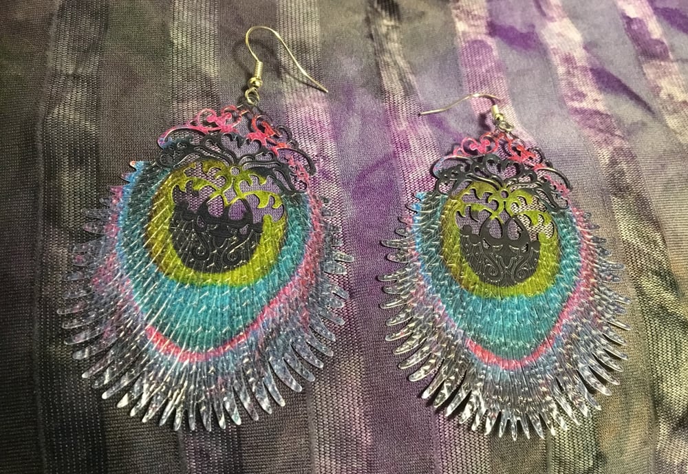 Image of Pretty Peacock earrings