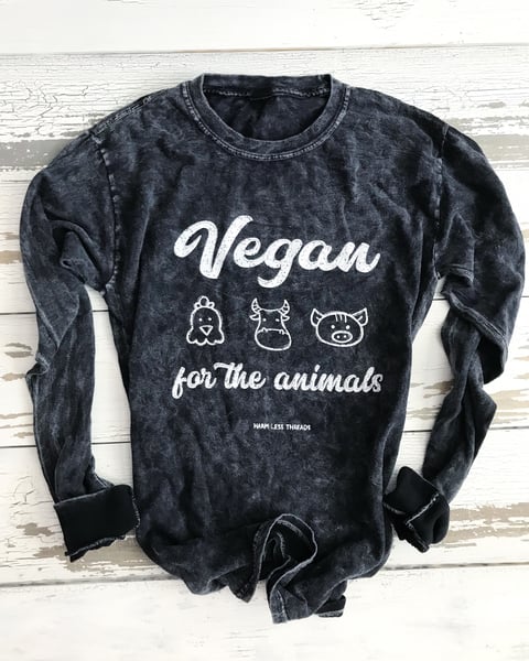 Image of Vegan for the animals unisex long sleeve (pre-order) 
