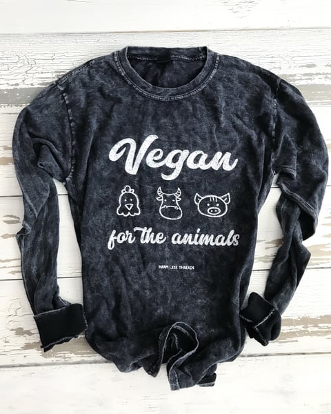 Image of Vegan for the animals unisex long sleeve (pre-order)