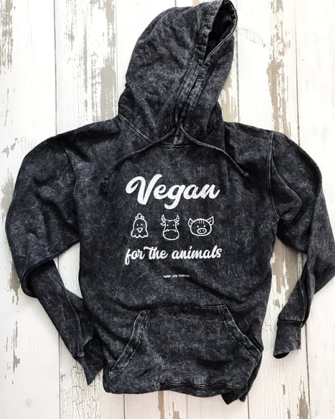 Image of Vegan for the animals unisex hoodie