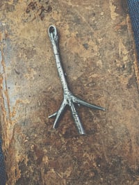 Image 1 of REVERSED ALGIZ sterling silver rune pendant